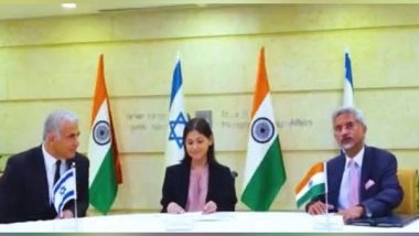World News | Jaishankar Holds Talk with Israeli Foreign Minister Yair Lapid , Countries to Mark 30 Years of Diplomatic Ties