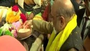 India News | Amit Shah Offers Prayers at Banke Bihari Temple in UP's Mathura