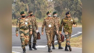 India News | Army Chief Naravane Dons New Combat Uniform During Visit to Eastern Command Area