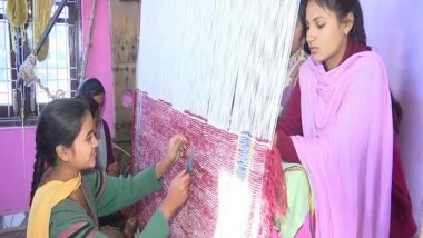 India News | Handicraft Dept Trains Women in J-K's Udhampur in Carpet Weaving to Help Them Become Financially Independent