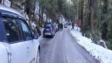 India News | Cars Skidding on Ice Covered Roads Cause Traffic Jams in Shimla