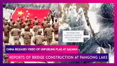 China Releases Video Of Unfurling Flag At Galwan Valley, Now Reports Of Bridge Construction At Pangong Lake