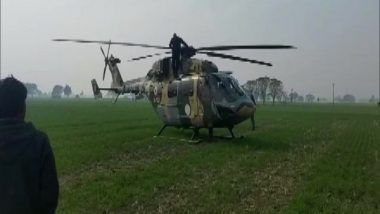 India News | Army Chopper Made Emergency Landing in Haryana's Jind Due to Technical Fault