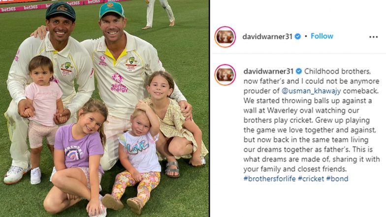 David Warner Pens Heartwarming Note for Usman Khawaja After Latter Makes Successful Comeback in Australia vs England 4th Ashes Test 2021–22 (Check Post)