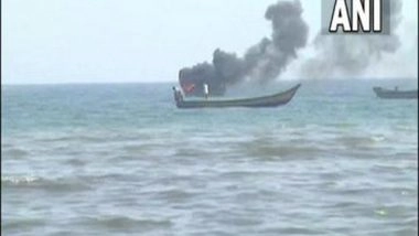 India News | Andhra: Over 7 Injured as Boats Set on Fire in Clash Between Two Groups of Fishermen