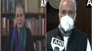 India News | Sonia Gandhi Speaks with Baghel, Take Stock of COVID Situation in Chhattisgarh
