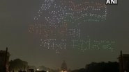 India News | On Republic Day Eve, Made in India Drones Create Different Formations at Rashtrapati Bhavan