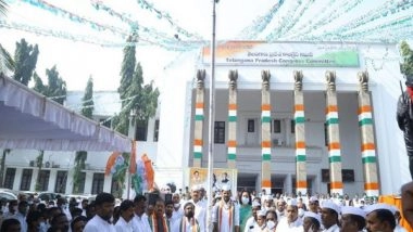 India News | Hyderabad: Telangana Congress Chief Revanth Reddy Unfurls National Flag on 73rd Republic Day