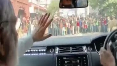 India News | PM Modi Receives Warm Welcome from Locals in UP's Meerut