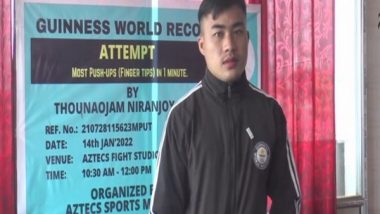 Manipur Youth Thounaojam Niranjoy Singh Creates New Guinness World Record, Does 109 Push-Ups in One Minute (Watch Video)