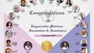 Business News | Regenerative Medicine: Innovation & Innovators Leading Online Scientific Event by IASRM in This Pandemic