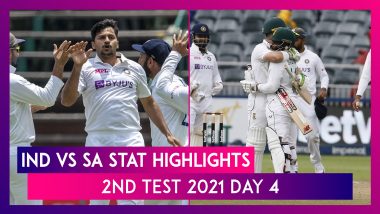 IND vs SA Stat Highlights 2nd Test 2021 Day 4: Dean Elgar Helps South Africa Level Series