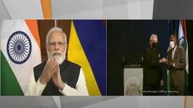World News | PM Modi, Mauritian Counterpart Launch Social Housing Project, Two More India-assisted Projects in Mauritius
