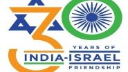 World News | India, Israel Launch Commemorative Logo to Mark 30th Anniversary of Establishment of Diplomatic Ties