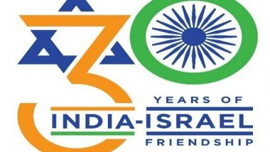 World News | India, Israel Launch Commemorative Logo to Mark 30th Anniversary of Establishment of Diplomatic Ties