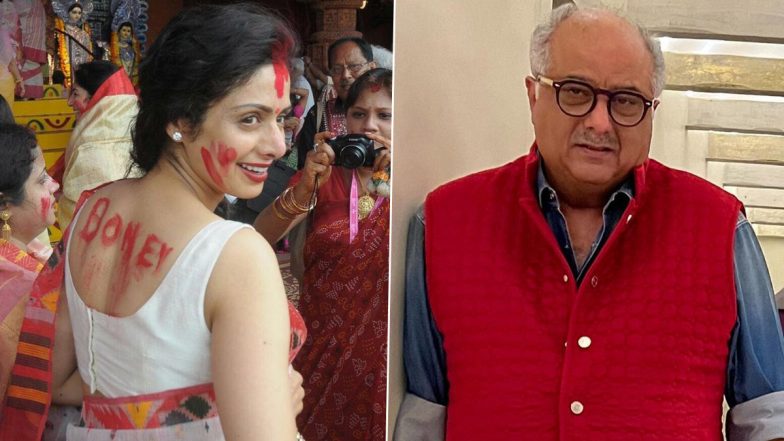 Late Sridevi Seen Enjoying Durga Puja Festivities in Lucknow in This Throwback Picture Shared by Boney Kapoor