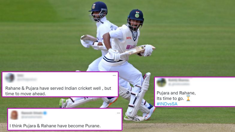 India vs South Africa 2nd Test 2021-22: Netizens React As Ajinkya Rahane and Cheteshwar Pujara’s Poor Form Continues in Johannesburg (Check Posts)