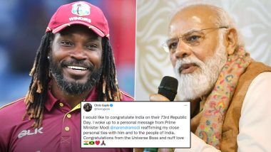 Chris Gayle Sends Wishes to India on Republic Day 2022, Reveals Personal Message From Prime Minister Narendra Modi (Check Post)