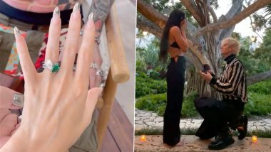 Machine Gun Kelly Proposes Megan Fox With A Custom-Made Engagement Ring, Shares Meaning Behind The Sparkling Two-Stone Ring (Watch Video)