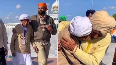 Separated During Partition, Brothers Hug, Burst Into Tears on Meeting After 74 Years at Kartarpur Corridor; Viral Video Overwhelms Internet
