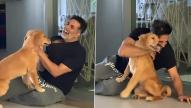 Akshay Kumar Gets Loads of Love From a Paw Buddy and It’s Too Cute To Handle (Watch Video)