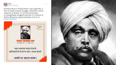 Lala Lajpat Rai Birth Anniversary: Netizens Share Quotes, Wishes, Images and Wallpapers To Pay Tribute to the Punjab Kesari (View Tweets)