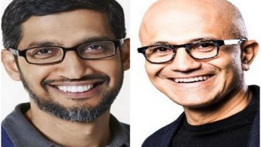 World News | Microsoft Chairman Satya Nadella, Alphabet CEO Sundar Pichai to Be Conferred with Padma Bhushan