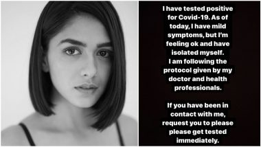 Mrunal Thakur Tests Positive For COVID-19; Jersey Actress Says She Has Mild Symptoms