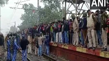 India News | Students in Bihar Protest Against Railway Board's NTPC Exam Results, Block Rail Tracks