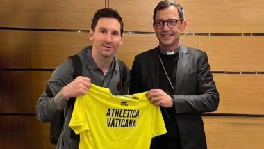 Lionel Messi, Argentina and PSG Star, Gifted Signed Shirt by Pope Francis (See Picture)