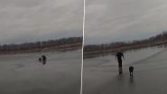 Watch: New York Police Officer Sprints Across Partially Frozen Lake To Save A Dog in Heart-Melting Viral Video