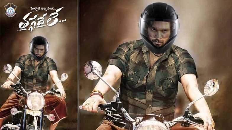 Allu Arjun’s Pushpa Poster Used by Hyderabad Police for Road Safety Campaign
