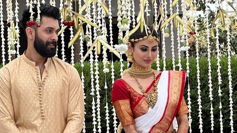 Mouni Roy Ties Knot With Suraj Nambiar in Malayali Rituals at Goa (Watch Video)