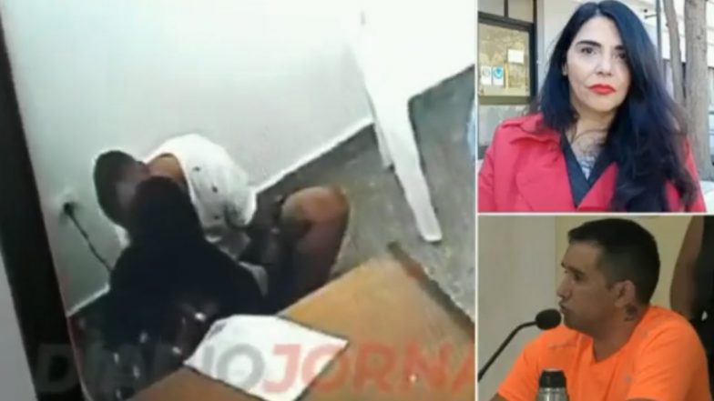 Female Judge Caught on CCTV Camera Kissing ‘Highly Dangerous Prisoner’ Convicted of Killing Policeman in Argentina, Video Goes Viral