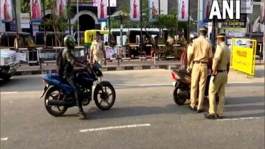 India News | COVID-19: Police Patrolling Underway in Kerala's Capital in View of 'Sunday Curfew'