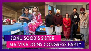 Sonu Sood's Sister Malvika Joins Congress, Actor Says He Will Continue to Remain Apolitical