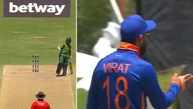 Virat Kohli & Temba Bavuma Exchange Verbal Volleys Over Former India Skipper's Throw During IND vs SA 1st ODI 2022 (Watch Video)