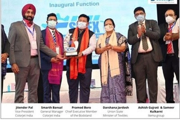 Business News | Hon'ble Union State Minister of Textiles, Darshana Jardosh Inaugurated ColorJet's Make in India Textile Printing Machines During SITEX Expo 2022 in Surat
