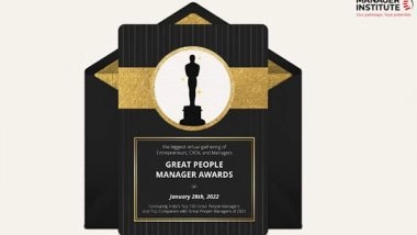 Business News | Top 100 Great People Managers of India Honoured by Great Manager Institute®