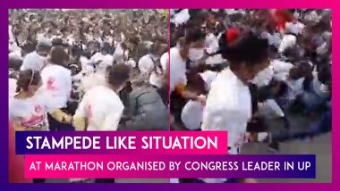 Several Girls Injured After Stampede Like Situation at Marathon Organised by Congress Leader in Bareilly, UP