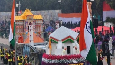 India News | Uttarakhand Tableau Takes Part in Full Dress Rehearsal for Republic Day 2022