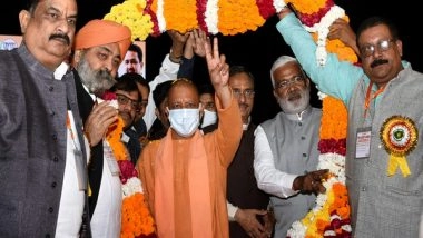 India News | UP Polls: BJP Ends Speculations on CM Yogi Adityanath's Seat, Fields Him from Stronghold Gorakhpur