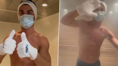 Cristiano Ronaldo Shows Off Chiseled Physique As Manchester United Star Uses Sauna To Boost Recovery (Watch Video)