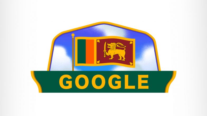 Sri Lanka Independence Day 2022: Google Doodle Displays the Waving Lion Flag of The Country (View Post)