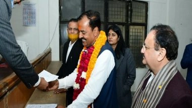 India News | UP Polls: Nadda Accompanies Keshav Prasad Maurya as He Files Nomination from Sirathu