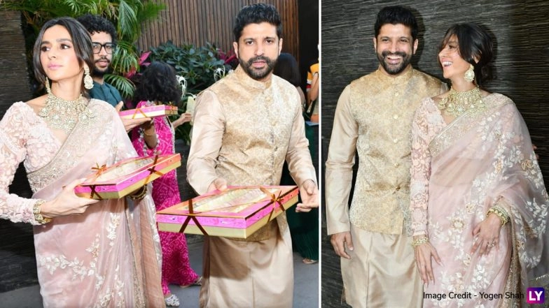 Newlyweds Farhan Akhtar, Shibani Dandekar Make First Public Appearance Post Marriage