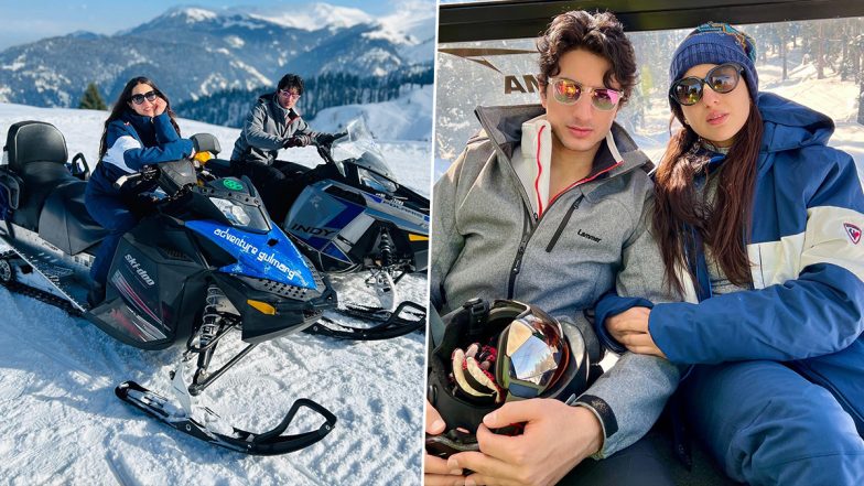 Sara Ali Khan and Ibrahim Ali Khan Flash Sibling Goals in Breathtaking Pics From Their Gulmarg Vacay!