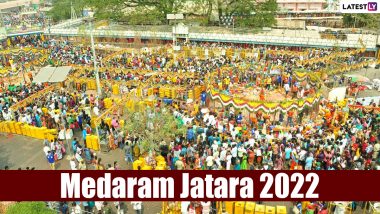 Medaram Jatara 2022: Netizens Share HD Images And Aerial View Of 'Sammakka-Saralamma Jatara' to Celebrate The Four Day Tribal Festival Of Telangana (View Pics And Videos)