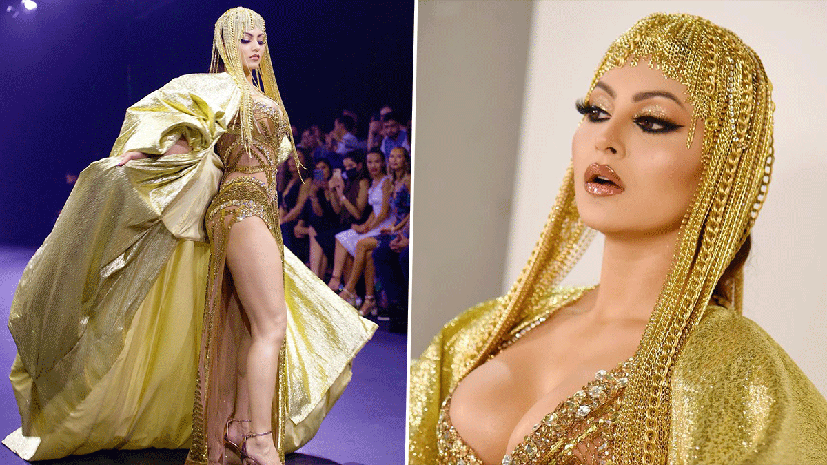 Urvashi Rautela Dons Glistening Gold Dress Worth 40 Crores At Arab Fashion  Week (View Pics And Video) |  LatestLY