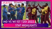 IND vs WI 1st T20I 2022 Stat Highlights: India Dominate To Take 1-0 Lead
